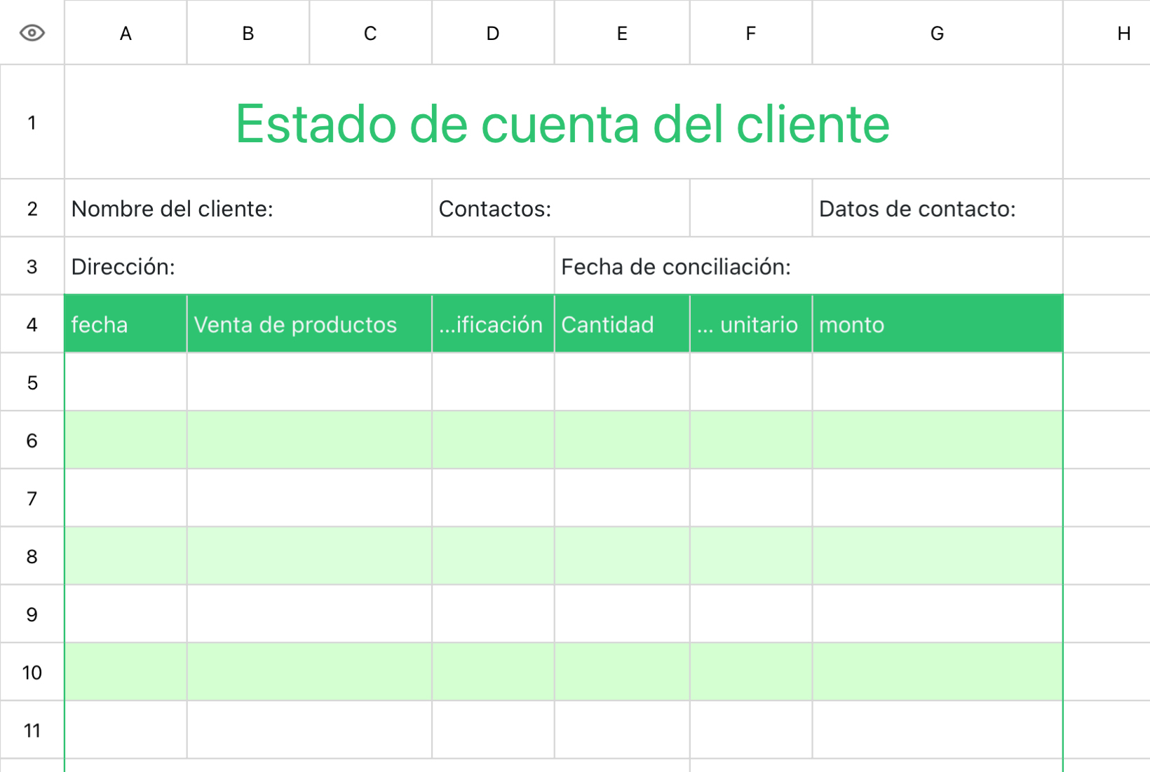 Estado de cuenta del cliente 1